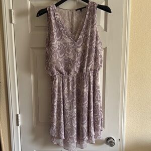 White House Black Market Lavender Snake Print Dress